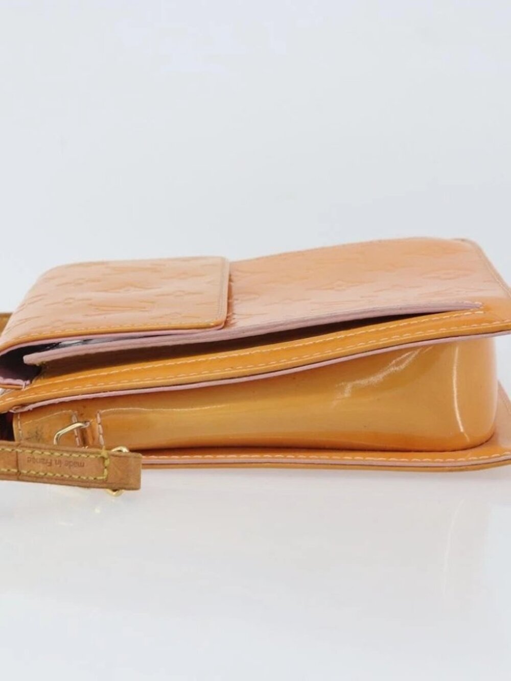 LOUIS VUITTON Monogram Vernis Motto Pouch Marshmallow Pink M91312 - Picture 4 of 15